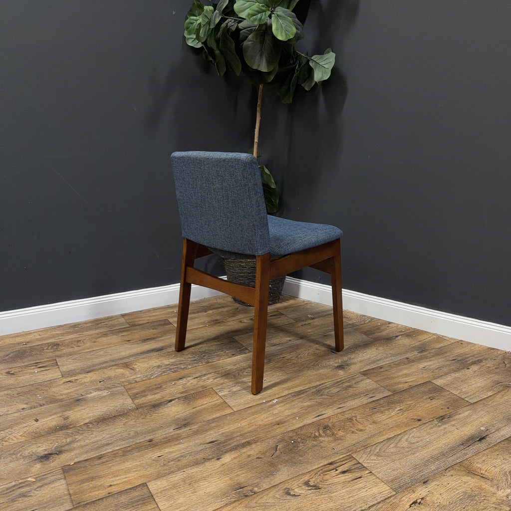 Article Nosh Dining Chair - Walnut And Denim Blue - Set of 4