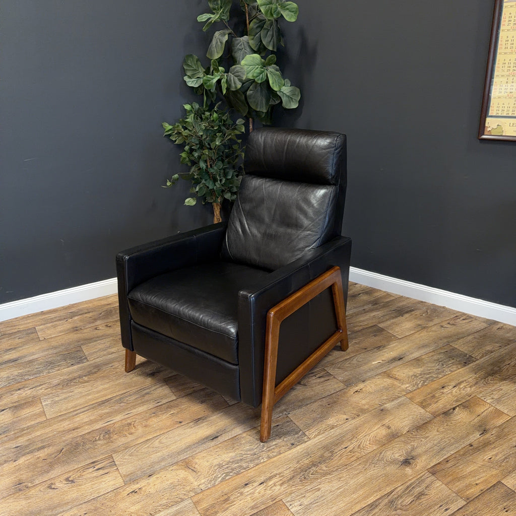West Elm - Spencer Wood-Framed Leather Recliner - price by ea. 2 available