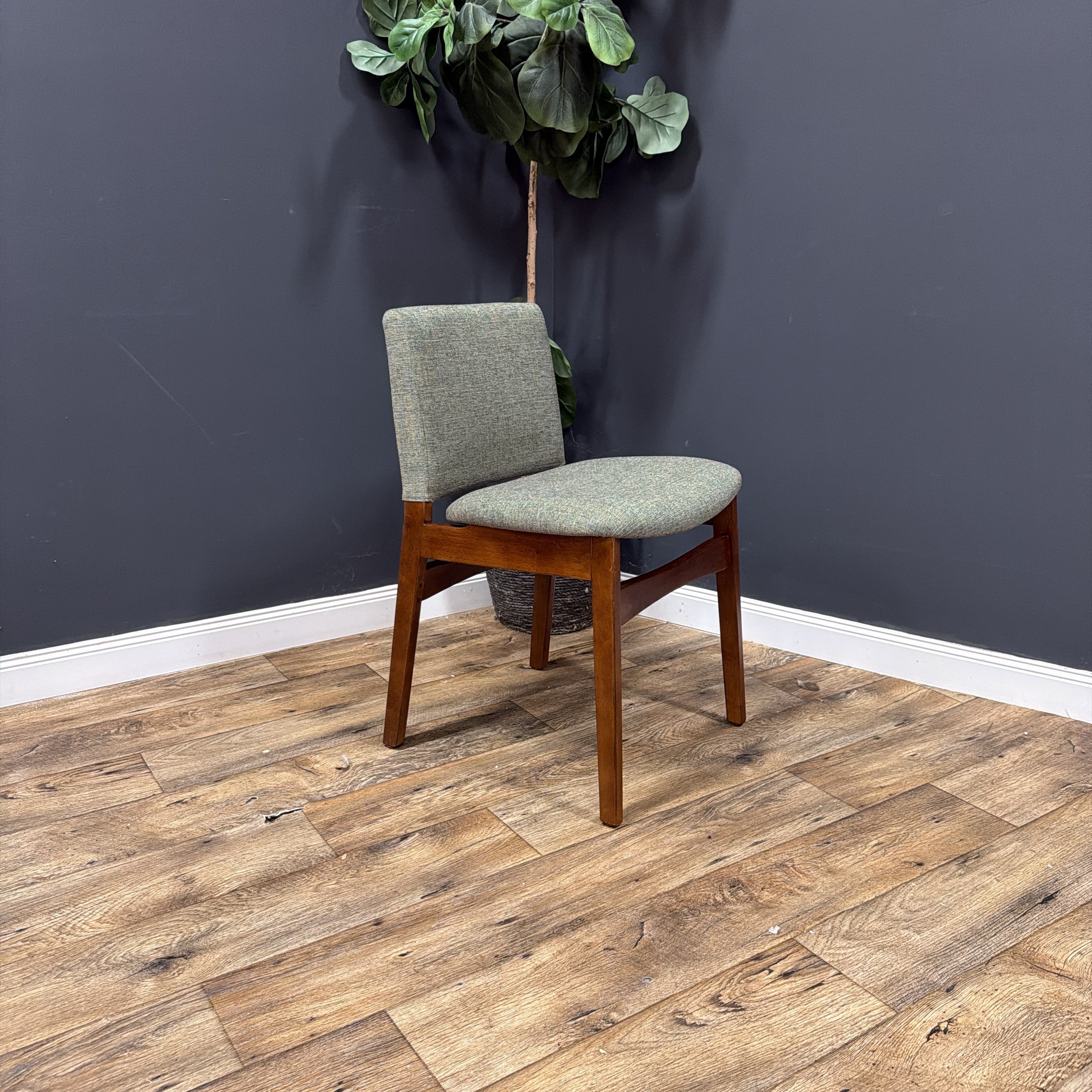 Article Nosh Dining Chair - Walnut And Hemlock Green - set of 8