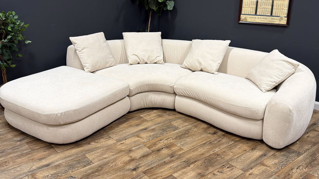 Castlery Fable Performance Fabric Single Arm Sectional Couch