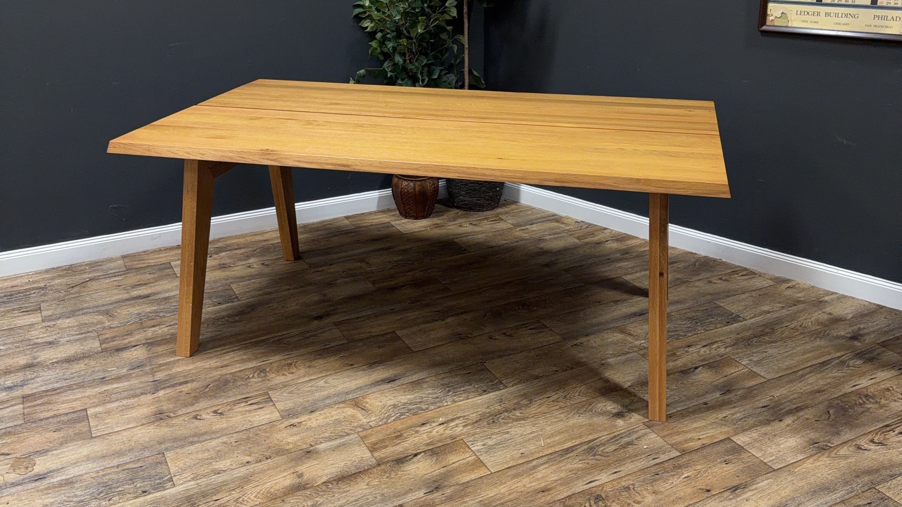 Madera 71” Solid Wood Dining Table — Oak (Article)