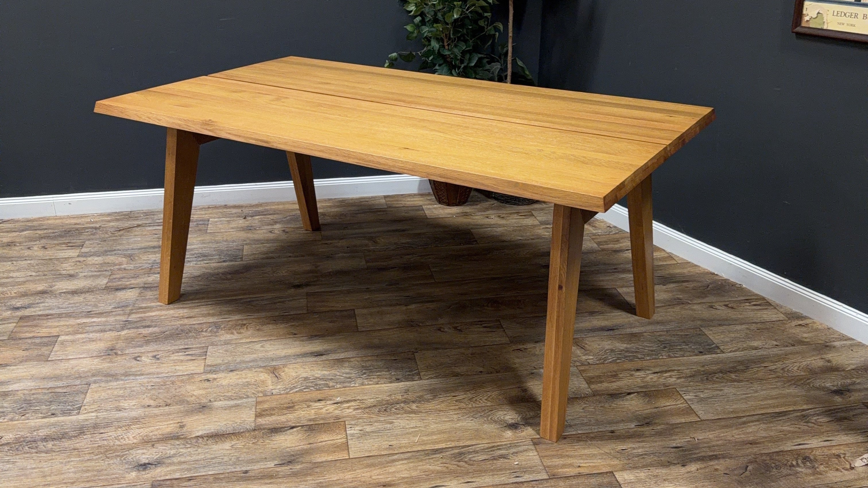 Madera 71” Solid Wood Dining Table — Oak (Article)