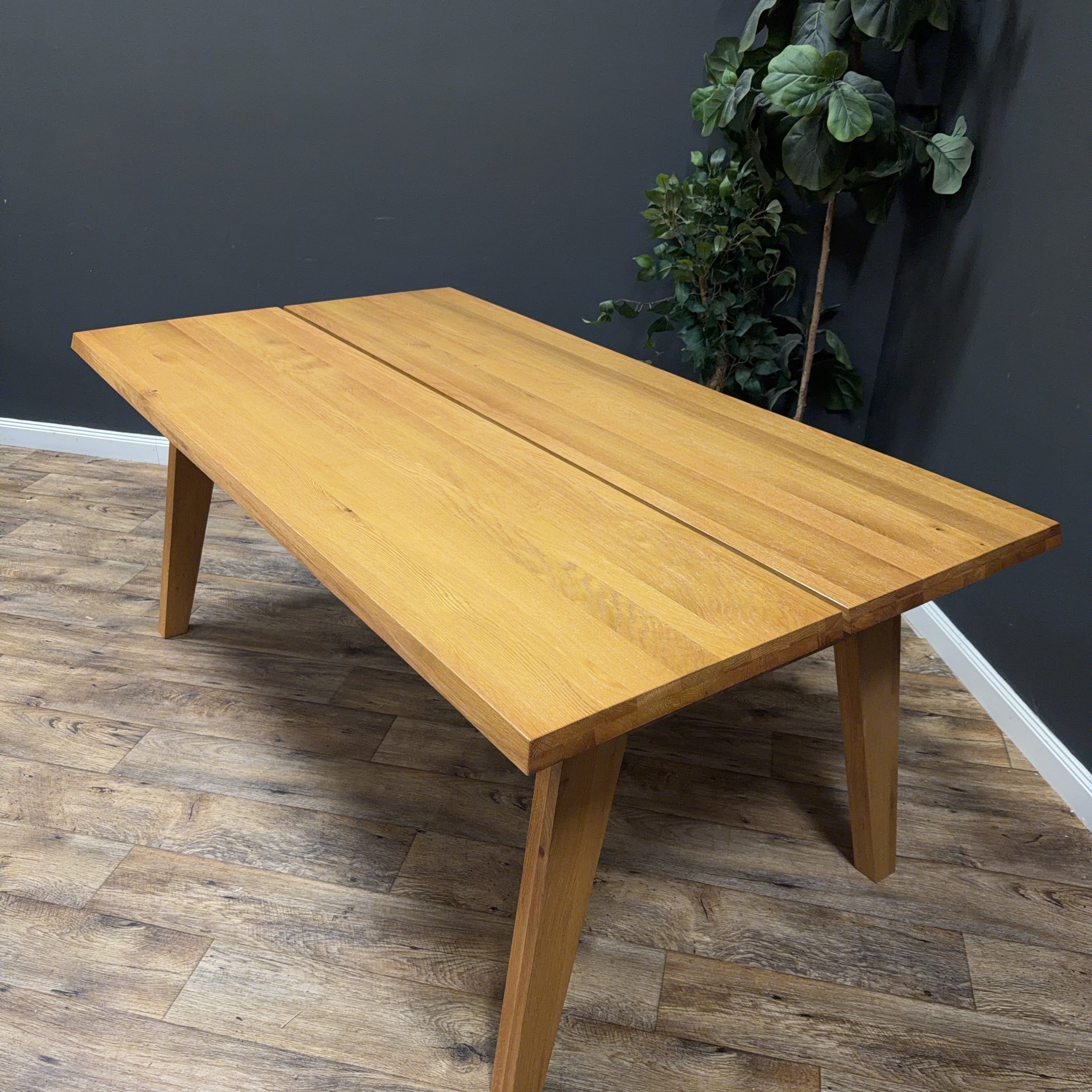 Madera 71” Solid Wood Dining Table — Oak (Article)