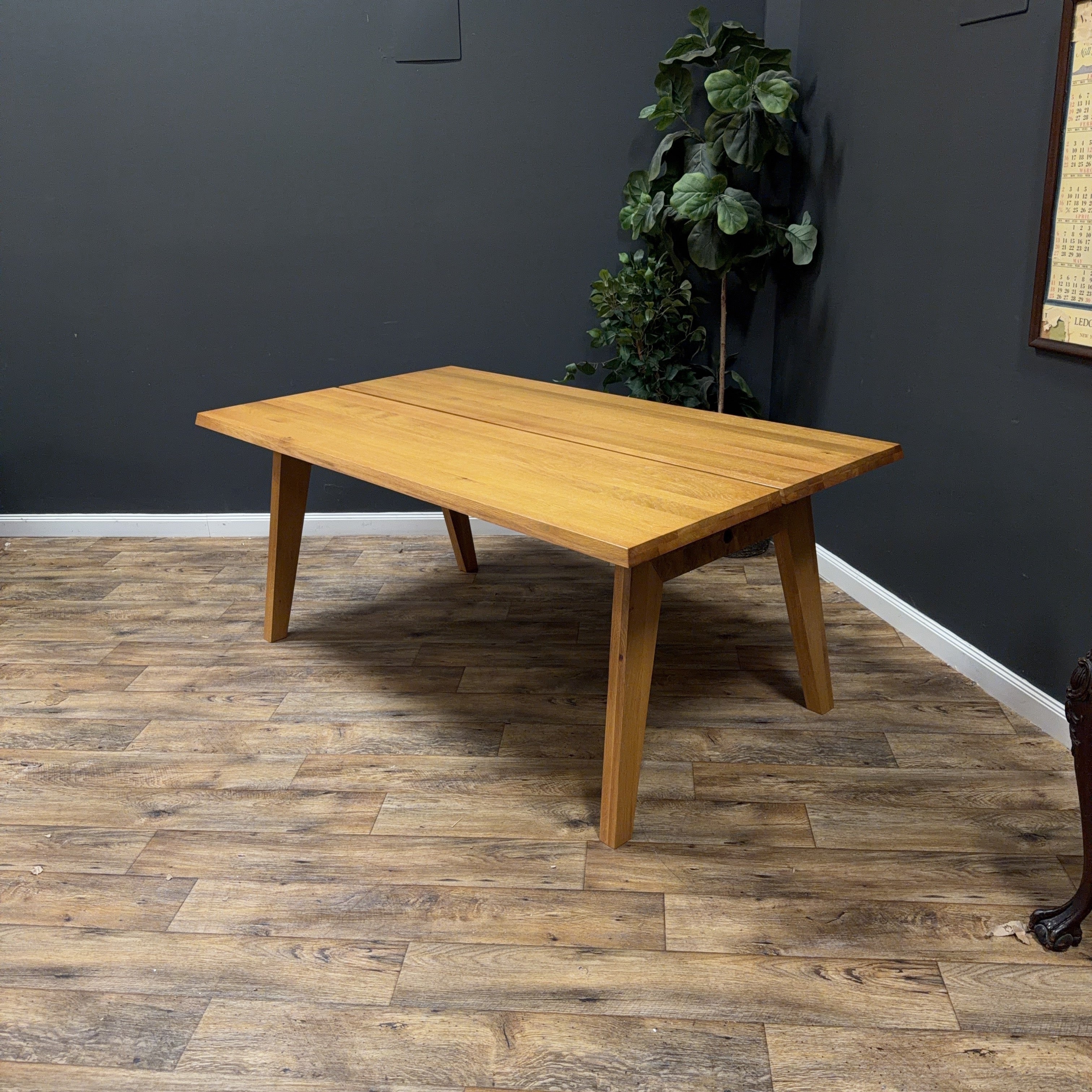 Madera 71” Solid Wood Dining Table — Oak (Article)