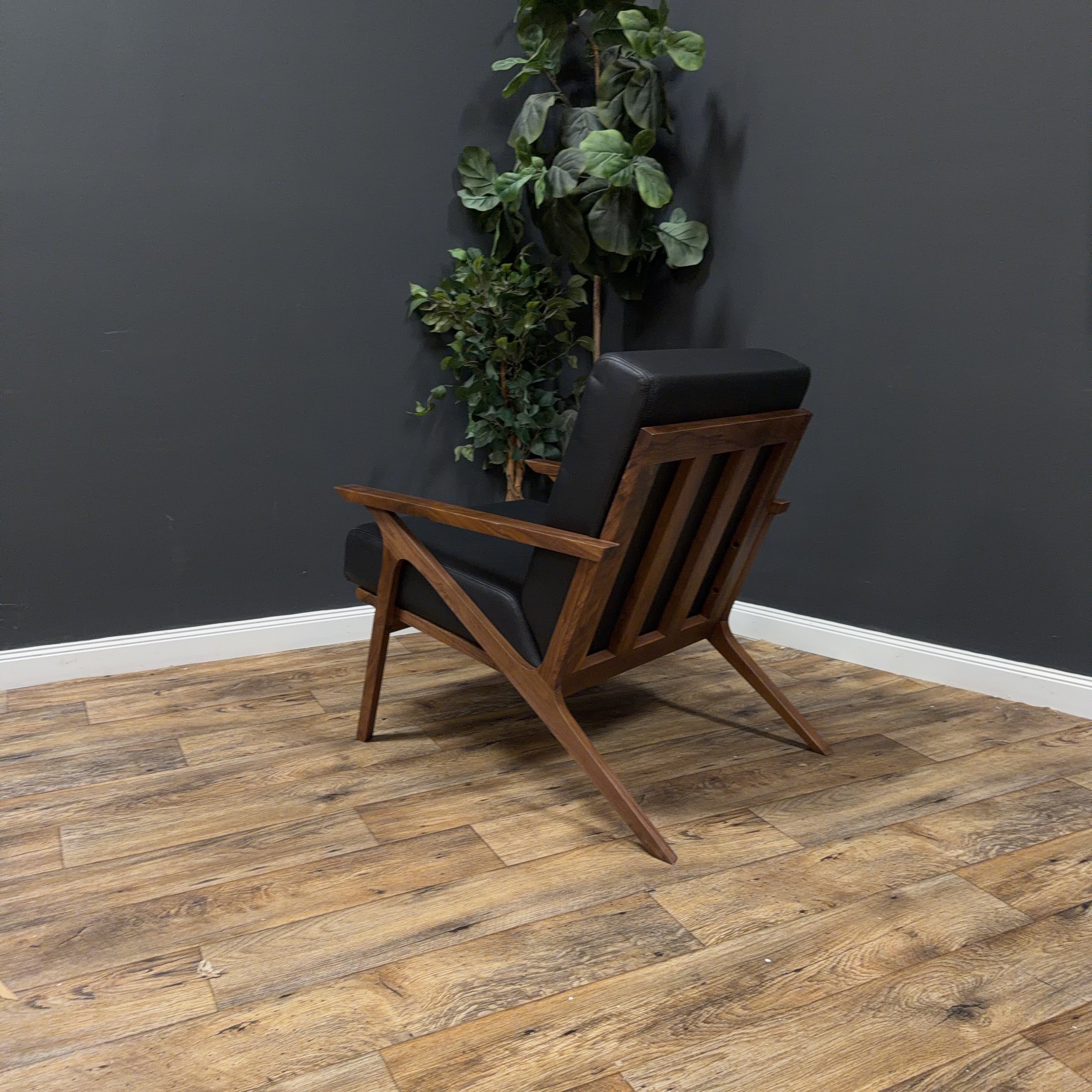 Otio 26" Leather Lounge Chair — Walnut & Black - 2 available sold by ea. (Article)