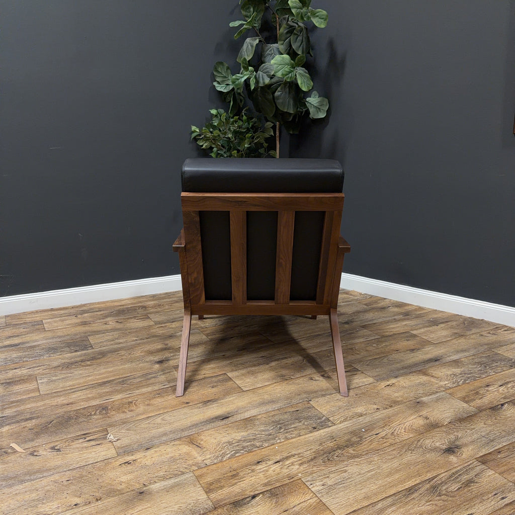 Otio 26" Leather Lounge Chair — Walnut & Black - 2 available sold by ea. (Article)
