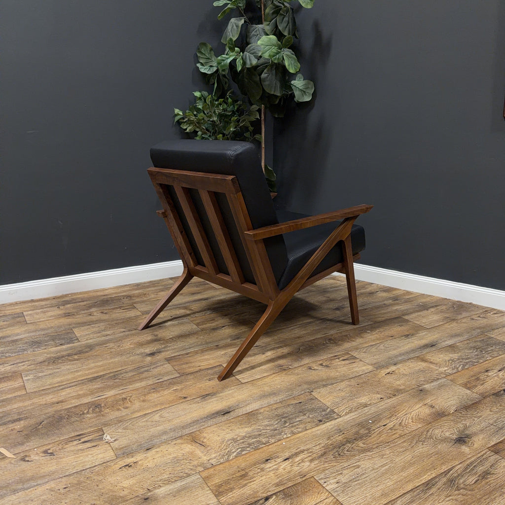 Otio 26" Leather Lounge Chair — Walnut & Black - 2 available sold by ea. (Article)