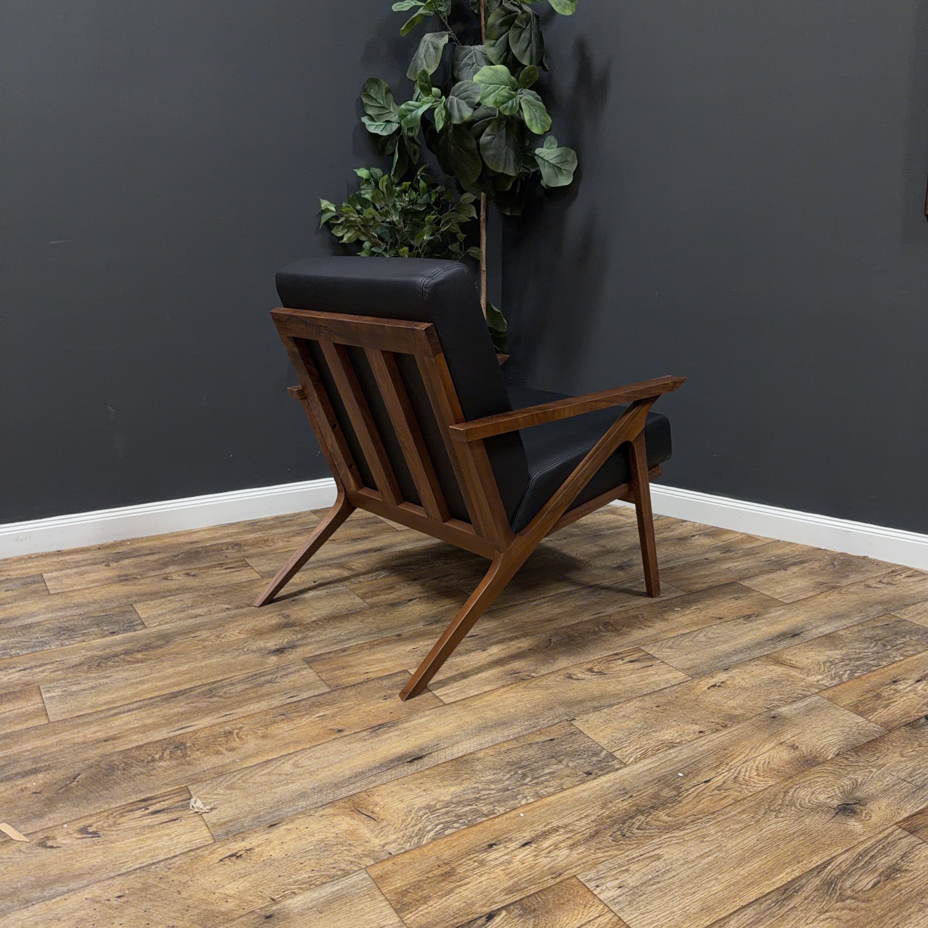 Otio 26" Leather Lounge Chair — Walnut & Black - 2 available sold by ea. (Article)