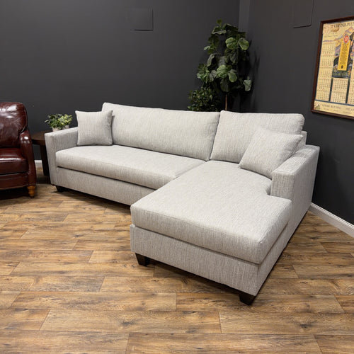 Brookline 2-Piece Pebble Gray Sectional Sofa