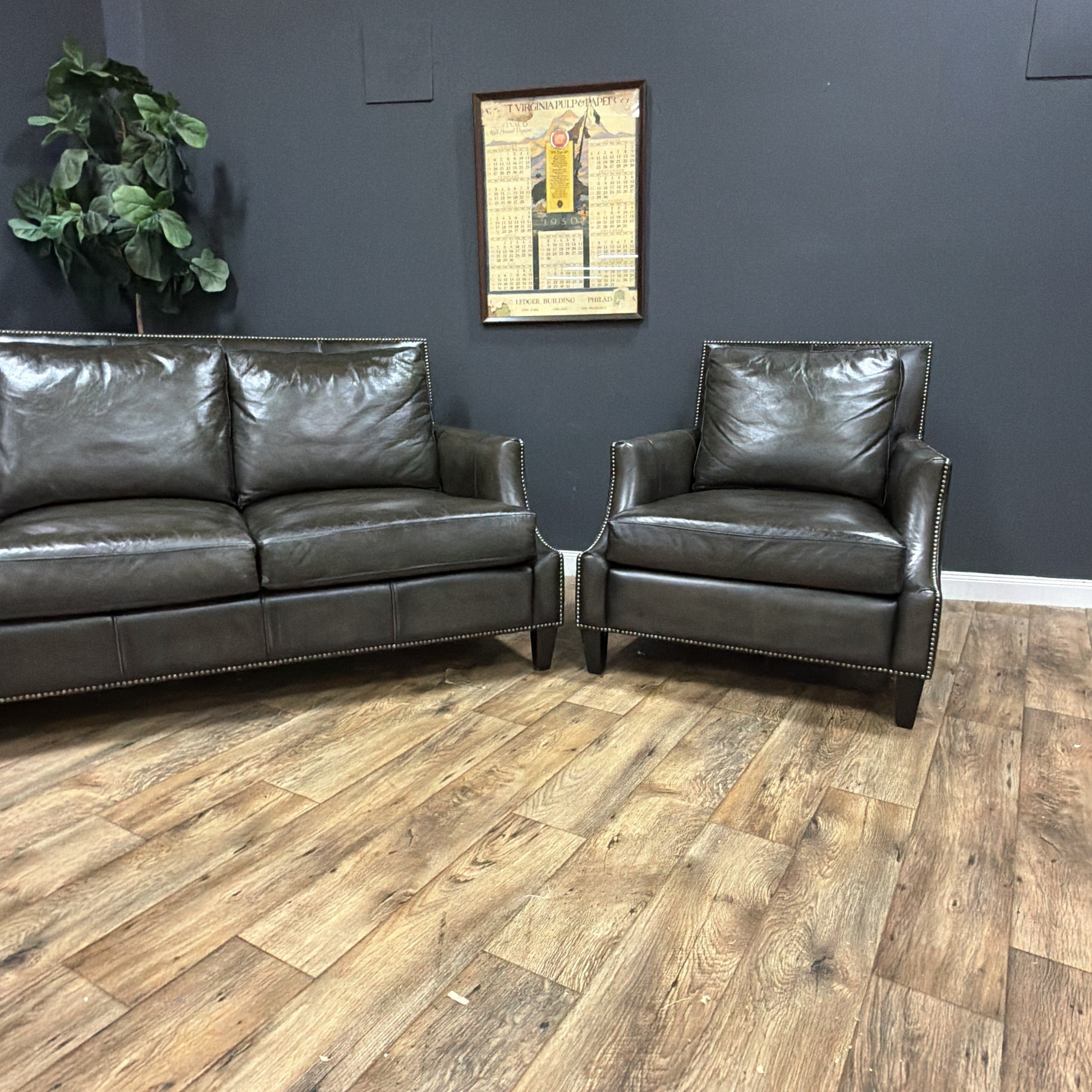 Bernhardt Leather Living Room Set