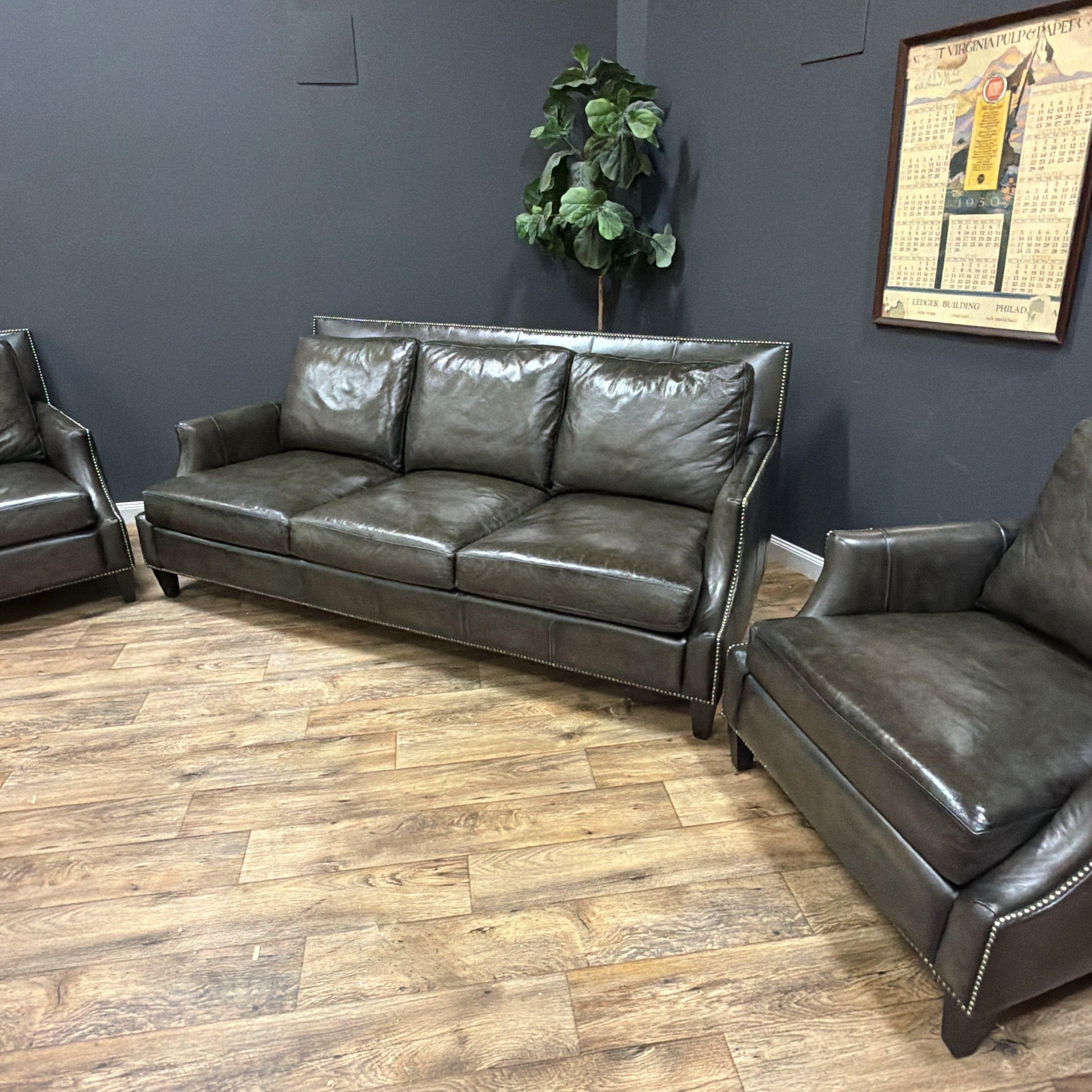 Bernhardt Leather Living Room Set