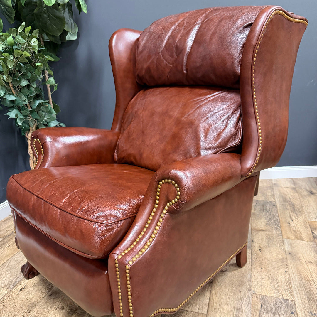 Leather Recliner by Cibola in Cognac Brown