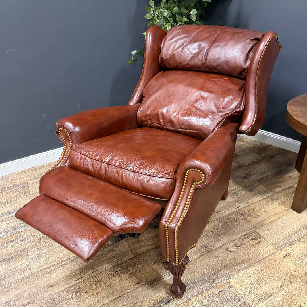 Leather Recliner by Cibola in Cognac Brown