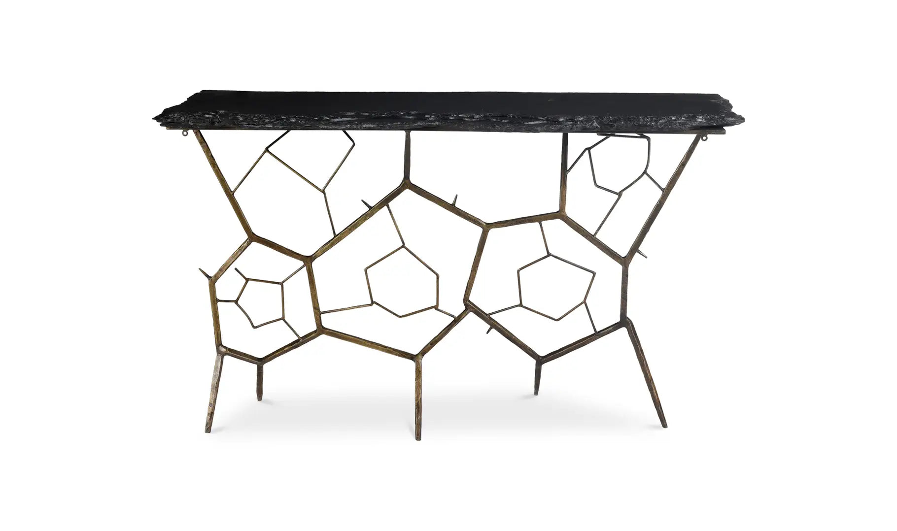 Nate Slate Console Table Dark Grey