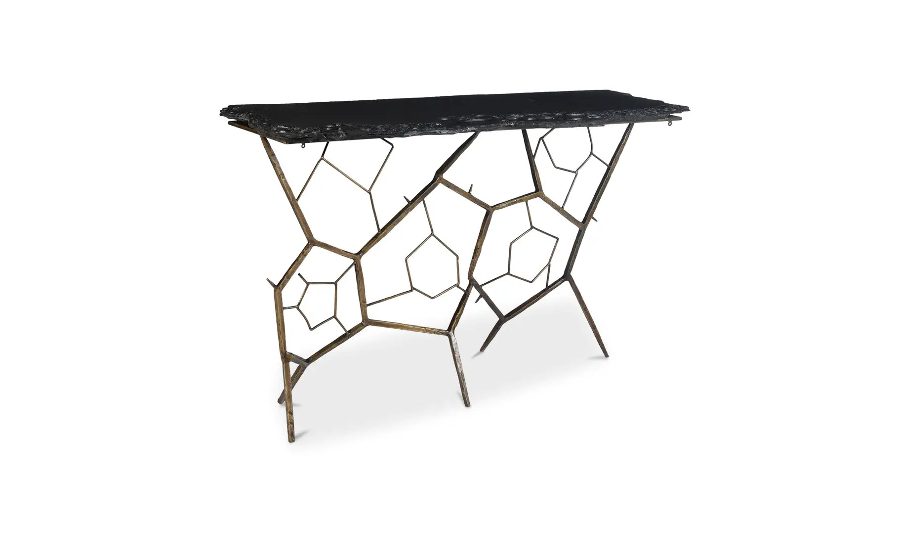 Nate Slate Console Table Dark Grey