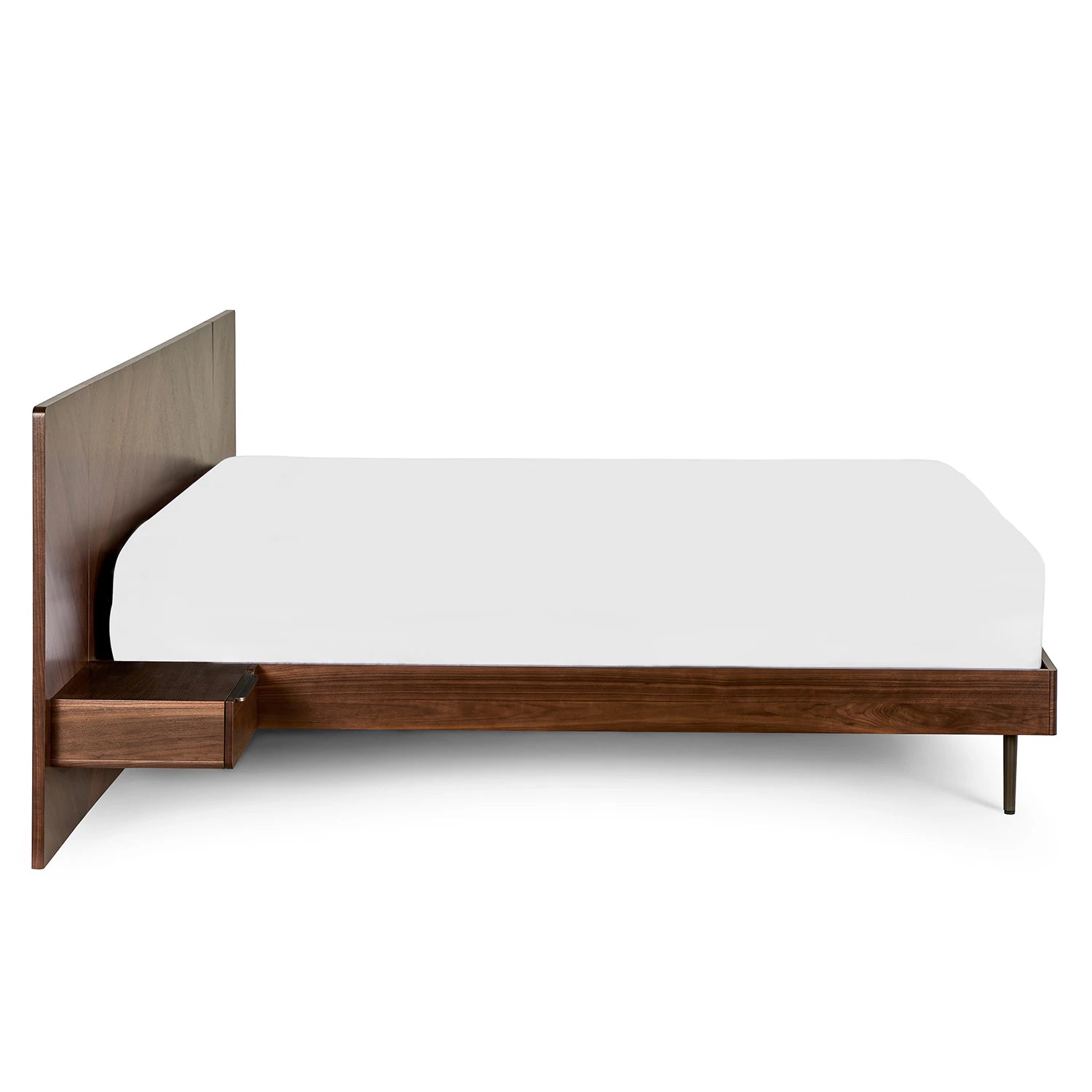 Nera California King Low Profile Bed with Nightstands Set — Walnut (Article)